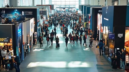 Trade show at a convention center