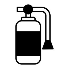 Fire extinguisher black icon