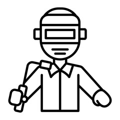 Welder outline icon