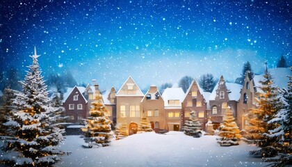 Fototapeta premium snow fall winter Christmas background