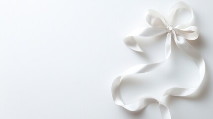 Elegant white ribbon bow a minimalist home decor celebration of creativity