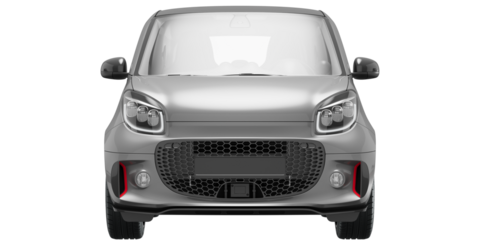silver small car isolated on white background for make a mockup