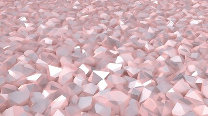 Obraz premium Abstract Pink and White Geometric Crystal Structure