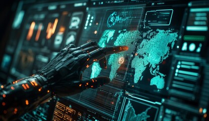 Futuristic Interface with Robotic Hand Interaction