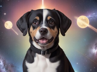 宇宙の真理を理解した犬,generative ai