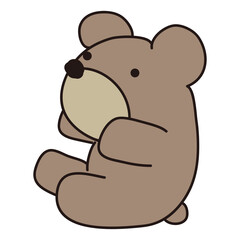 コロンとした大きなクマのぬいぐるみ