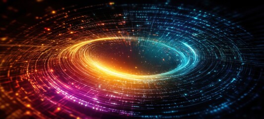 Obraz premium Abstract Swirling Nebula: Digital Art