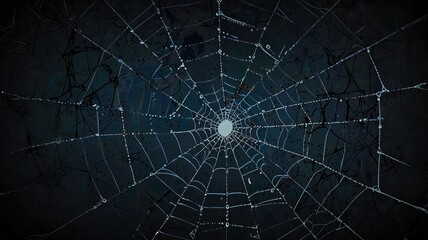 Obraz premium keywords is impossible without access to a specific stock photo site's internal data. This list prioritizes likely high-ranking, relevant terms.... Intricate spiderweb on dark textured background.