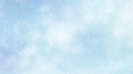 Pale Blue Background With Delicate Floral Designs