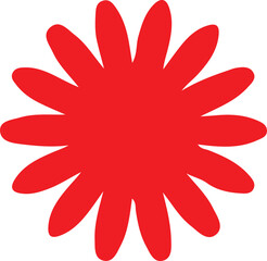 Flower clip art design on plain white transparent isolated background for card, shirt, hoodie, sweatshirt, apparel, card, tag, mug, icon, poster or badge