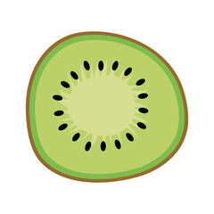 Fototapeta premium 輪切りの皮つきキウイ