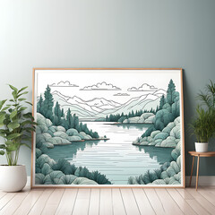 Nature landscape illustration