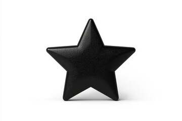 Obraz premium Black star-shaped object on white background