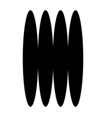 black oval geometric shape