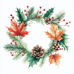 Fototapeta premium christmas wreath