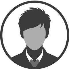 Icon portrait, silhouette, man