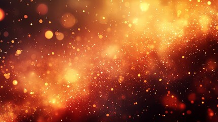 Obraz premium Abstract Golden Orange Sparkles Background Image