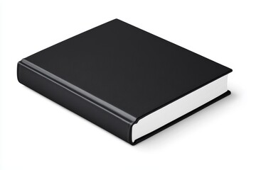 Black hardcover book on white background