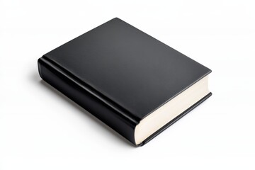 Black hardcover book on white background