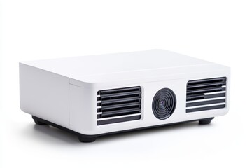 Obraz premium White modern projector with lens and vents