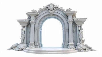 Fototapeta premium Portal Gate Isolated on White 