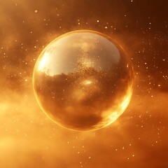 Obraz premium Luxurious Golden Textures and Glittering Spheres - Shimmering Metallic Background Collection