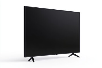 Modern flat-screen led television with minimalist design on white background