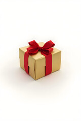 Obraz premium gift box with red ribbon