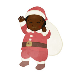 Cute smiling child Santa B