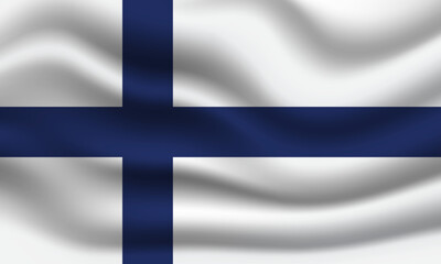 Obraz premium 3d finland Flag wavy banner background