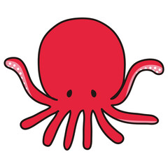 両手を挙げているタコ