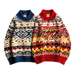 Amazing ugly christmas sweaters Isolated On Transparent Background 