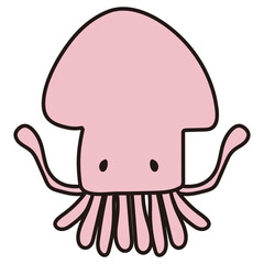 Obraz premium ピンク色のいか