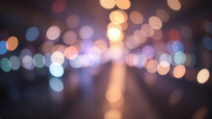 Abstract blurred lights background with glowing bokeh effect, festive, colorful
