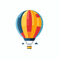 Fototapeta premium Colorful hot air balloon floating gently in the sky during a bright day