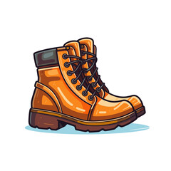 Stylish orange boots ready for adventure in outdoor settings