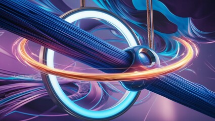 digital fiber high-tech concept with an abstract technology background and high-speed line