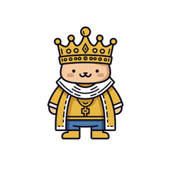 Obraz premium Cartoon character wearing a crown and royal attire