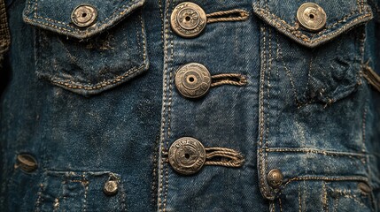 Vintage Inspired Denim Vest with Stylish Metal Buttons, Perfect Addition for Retro Fashion Enthusiasts Seeking Unique and Trendy Outfits Suitable for Various Occasions