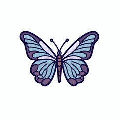 Colorful butterfly with intricate wing patterns