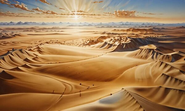 Desert Landscape Captured From High Above