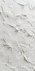 Obraz premium Close-up of a white plaster wall with textured abstract patterns, perfect for backgrounds or design projects.