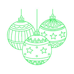christmas balls hanging decoration icon vector illustration designicon vector illustration design