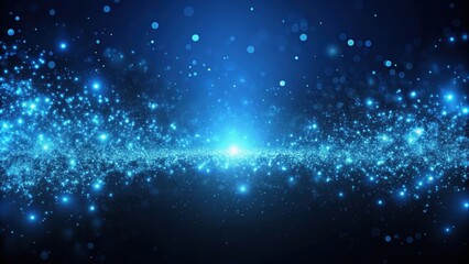 Obraz premium Dark blue abstract background with glowing particles, dark blue, abstract, background, glow, particle, design, futuristic