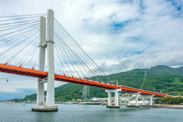 유람선에서 본 삼천포 대교-View of Samcheonpo Bridge from a cruise ship