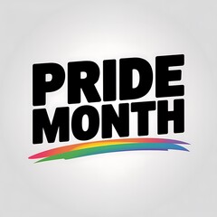 Pride Month Celebration Rainbow Graphic Design
