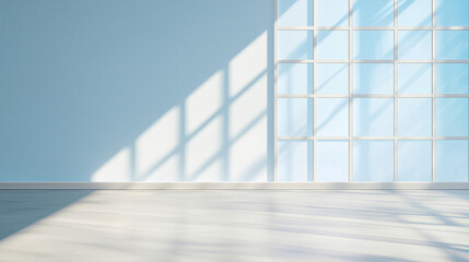 Obraz premium Building with concrete floor and white walls, creating an interior space 