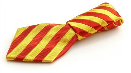 Obraz premium Colorful striped tie fashion accessory studio setting fabric texture close-up style and design inspiration