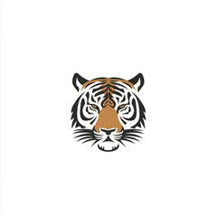 Fototapeta premium Tiger head illustration on a plain background