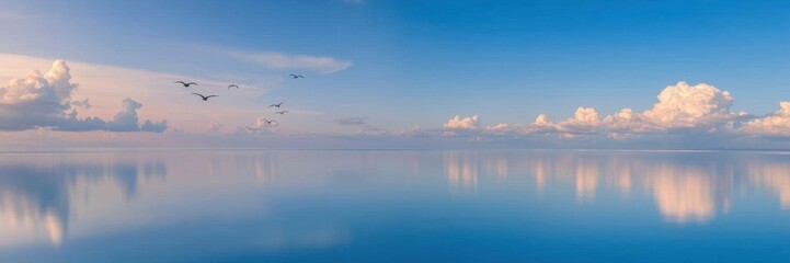 Fototapeta premium a body of calm ocean landscape